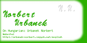 norbert urbanek business card